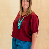 Jhola Top Maroon