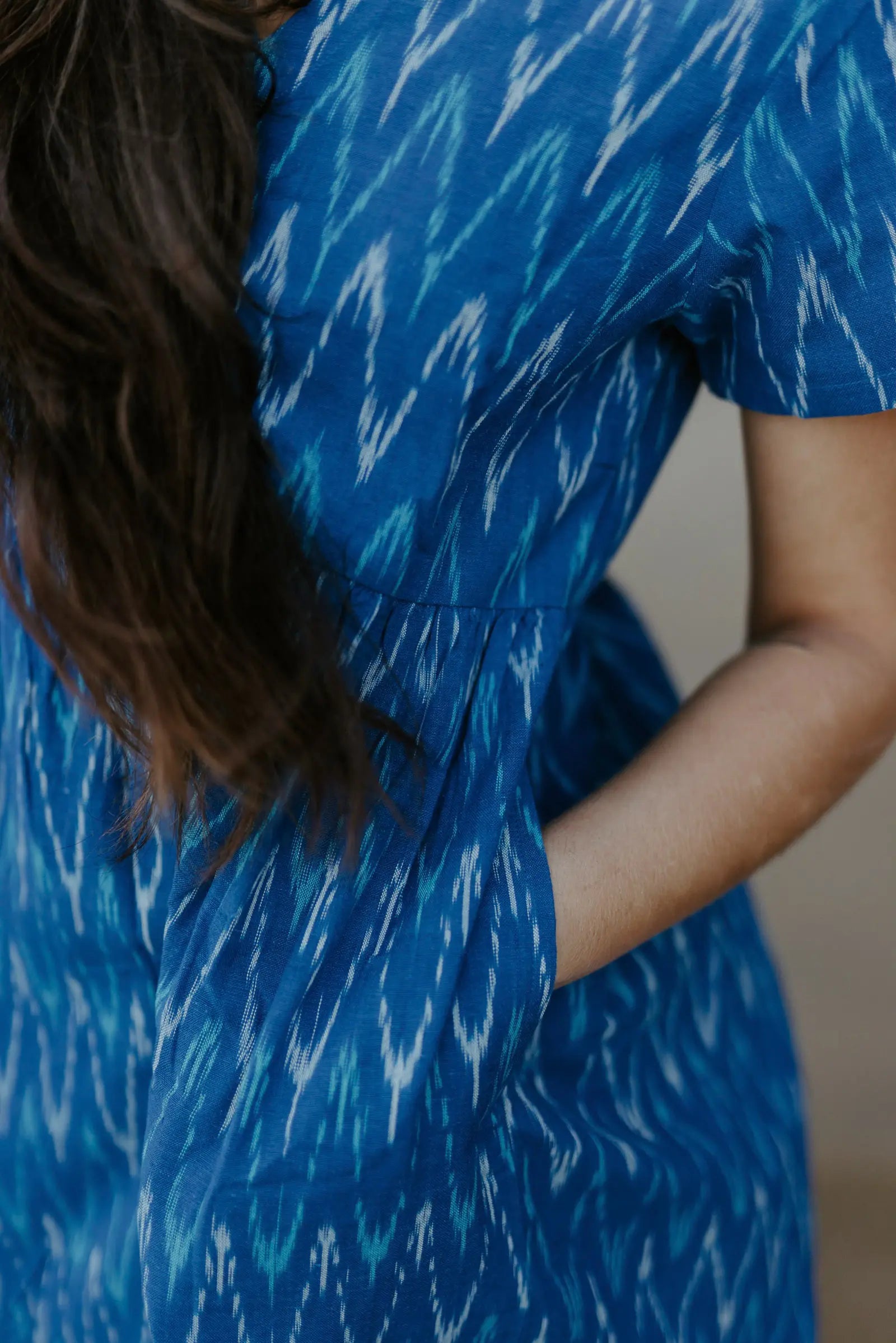 Blue Ikat Cotton Dress | Ethically Handcrafted & Sustainable Style Tara and the Tigress Blue Ikat Cotton Dress | Ethically Handcrafted & Sustainable Style Tara and the Tigress