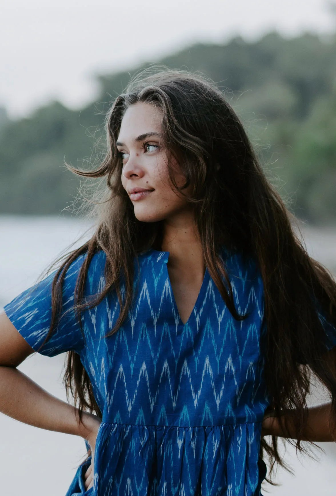 Blue Ikat Cotton Dress | Ethically Handcrafted & Sustainable Style Tara and the Tigress Blue Ikat Cotton Dress | Ethically Handcrafted & Sustainable Style Tara and the Tigress