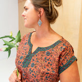 Lucy Kaftan Dress Coral Jaal