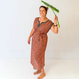 Lucy Kaftan Dress Coral Jaal