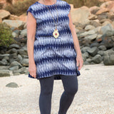 Tara Shirt Dress - Ikat Navy