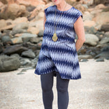 Tara Shirt Dress - Ikat Navy
